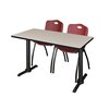 Cain Rectangle Tables > Training Tables > Cain Training Table & Chair Sets, 48 X 24 X 29, Maple MTRCT4824PL47BY